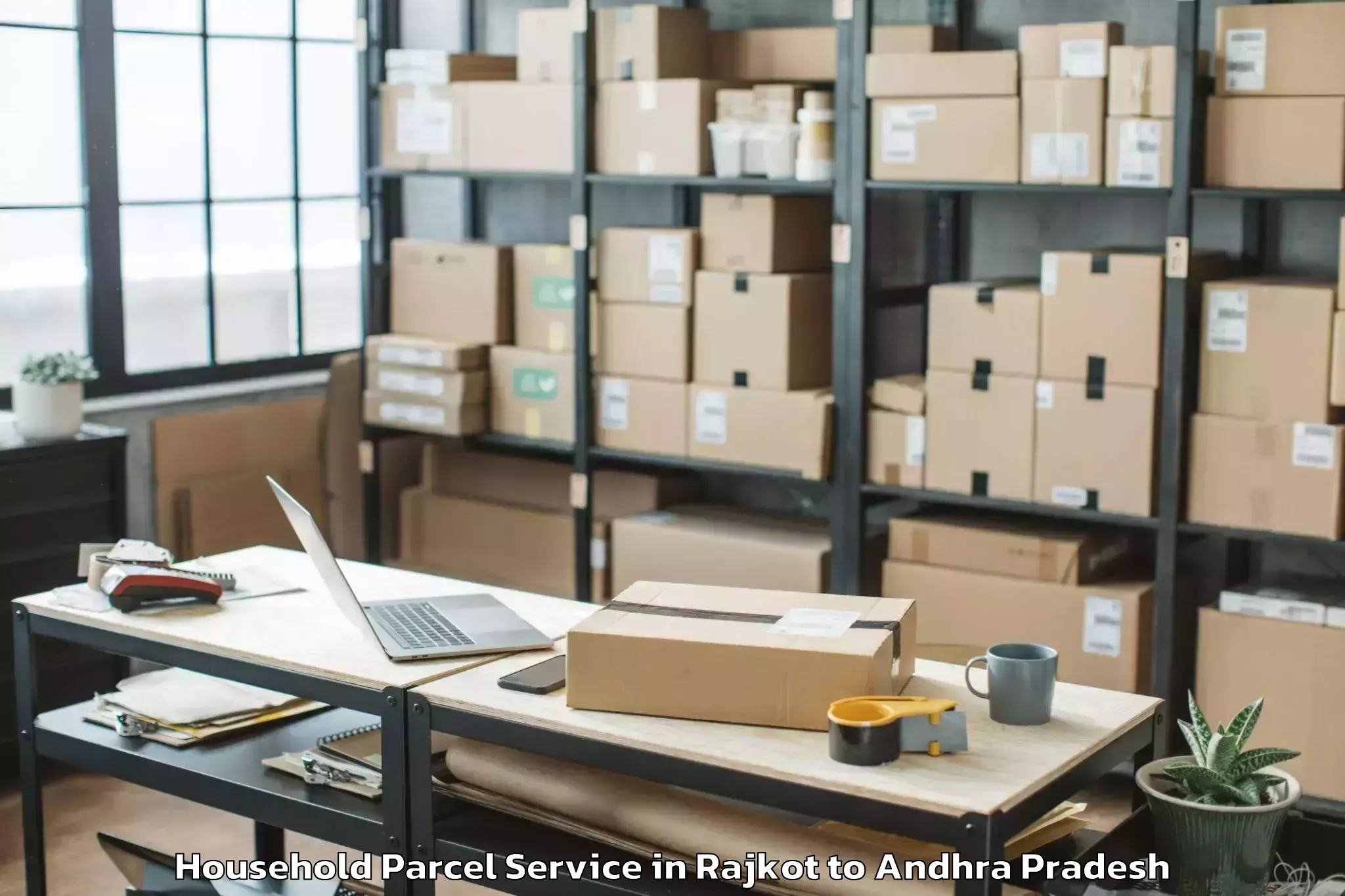 Top Rajkot to Achanta Household Parcel Available